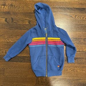 Aviator Nation 5 stripe Zip Hoodie